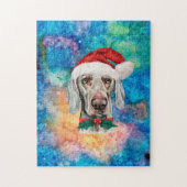 Weimaraner Breed Dog Kerstmis Legpuzzel (Verticaal)