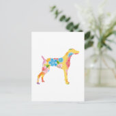 Weimaraner Briefkaart (Staand voorkant)