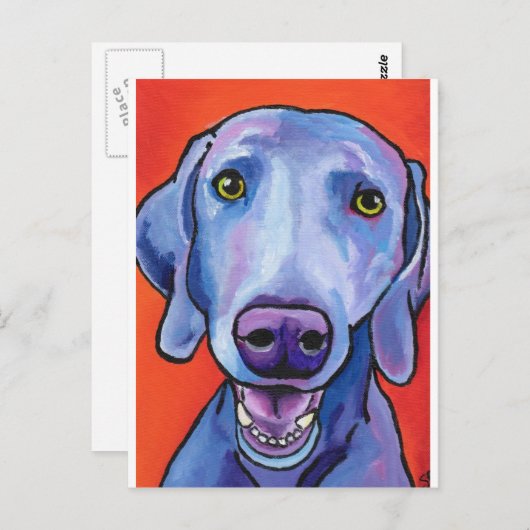 Weimaraner Briefkaart (Voorkant / Achterkant)