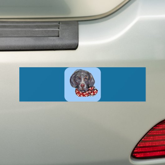 Weimaraner Bumpersticker (Op auto)