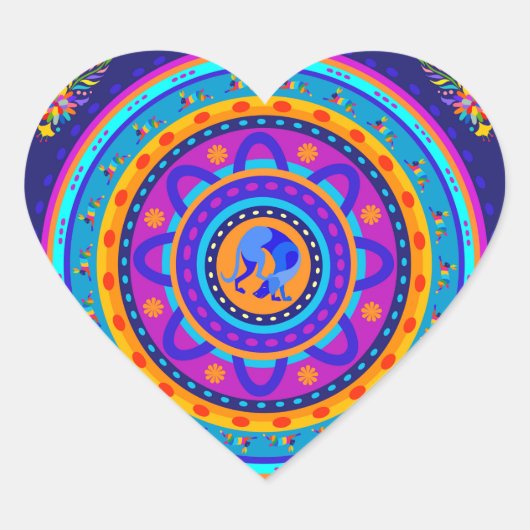 Weimaraner & Bunnies Hart Sticker (Voorkant)