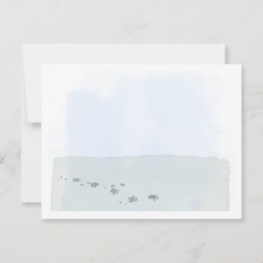 Weimaraner Butterfly Meadow Monogram & Naam  Notitiekaartje (Achterkant)