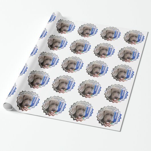 Weimaraner Cadeaupapier (Uitgerold)