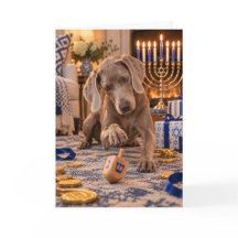 Weimaraner Chanoeka kaart