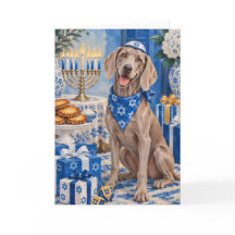 Weimaraner Chanoeka kaart