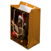 Weimaraner Cheese Tax Christmas gift bag  Medium Cadeauzakje (Voorkant Gekanteld)