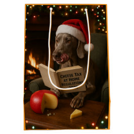 Weimaraner Cheese Tax Christmas gift bag  Medium Cadeauzakje