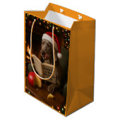 Weimaraner Cheese Tax Christmas gift bag  Medium Cadeauzakje (Achterkant Gekanteld)