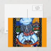 Weimaraner Chef-kok Briefkaart (Voorkant / Achterkant)