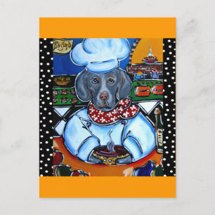 Weimaraner Chef-producten Briefkaart