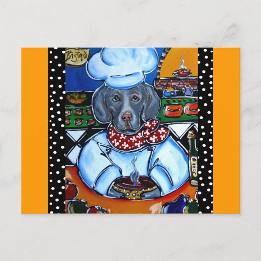 Weimaraner Chef-producten Briefkaart (Voorkant)