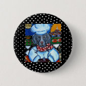 Weimaraner Chef Ronde Button 5,7 Cm (Voorkant)