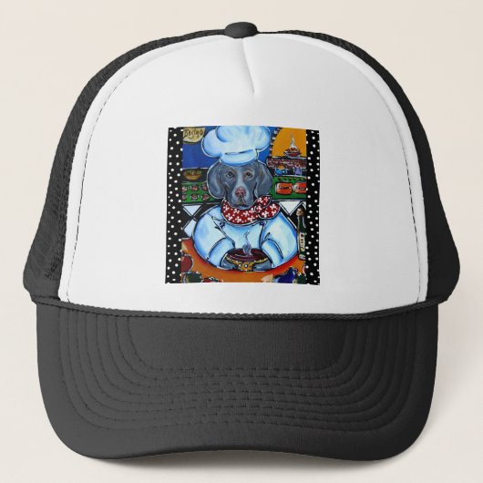 Weimaraner Chef Trucker Pet (Voorkant)