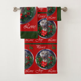 Weimaraner Christmas Bad Handdoek