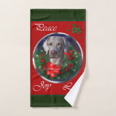 Weimaraner Christmas Bad Handdoek (Handdoek)