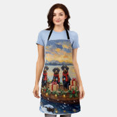 Weimaraner Christmas Boat Holiday Schort (Gedragen)