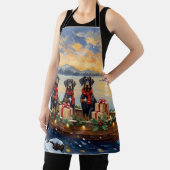 Weimaraner Christmas Boat Holiday Schort (Insitu)