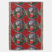 Weimaraner Christmas Deken (Voorkant Verticaal)