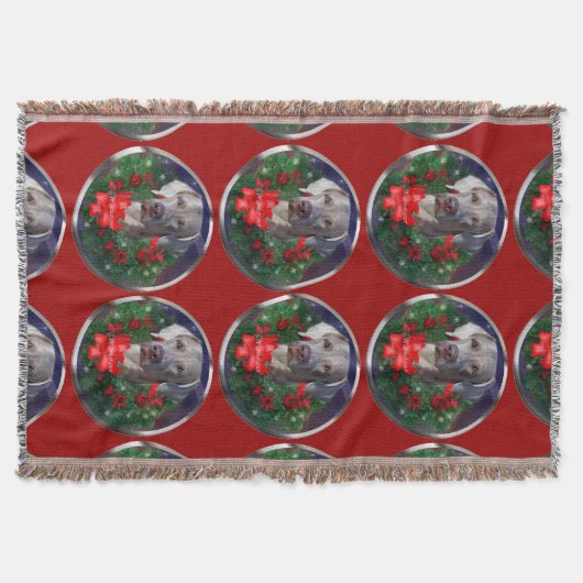 Weimaraner Christmas Deken (Voorkant)