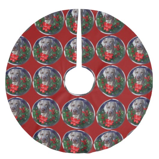 Weimaraner Christmas Kerstboom Rok (Voorkant)