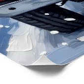 Weimaraner Christmas Red Truck Holiday Perfect Poster (Hoek)