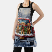 Weimaraner Christmas Red Truck Holiday Schort (Insitu)