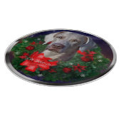 Weimaraner Christmas Snijplank (Hoek)