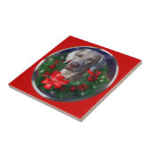 Weimaraner Christmas Tegeltje (Zijkant)