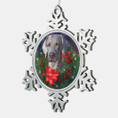 Weimaraner Christmas Tin Sneeuwvlok Ornament (Rechts)
