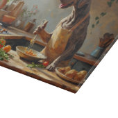 Weimaraner Cooking in Kitchen Snijplank (Hoek)