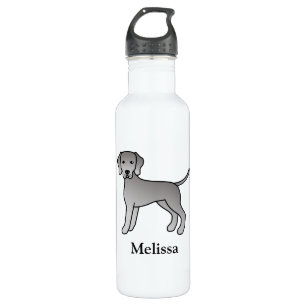Weimaraner Cute Cartoon Illustratie Honden Waterfles