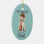 Weimaraner Dad Ceramic Ornament (Rechts)