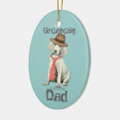 Weimaraner Dad Ceramic Ornament (Links)