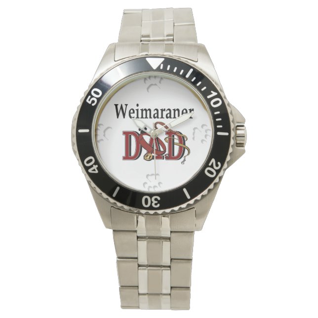 Weimaraner Dad Gifts Horloge (Voorkant)