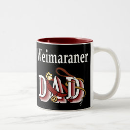 Weimaraner Dad Gifts Tweekleurige Koffiemok
