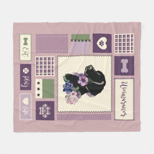 Weimaraner-deken | Middelgroot Fleece Deken (Voorkant (Horizontaal))