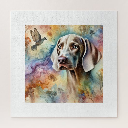 Weimaraner Dog 200624AREF211 - Watercolor Legpuzzel (Verticaal)