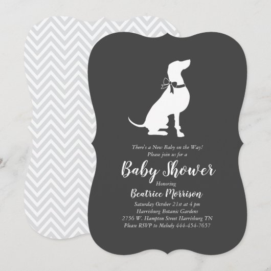 Weimaraner Dog Baby shower Geslacht Neutraal Kaart (Voorkant / Achterkant)
