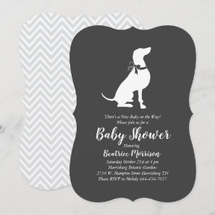 Weimaraner Dog Baby shower Geslacht Neutraal Kaart