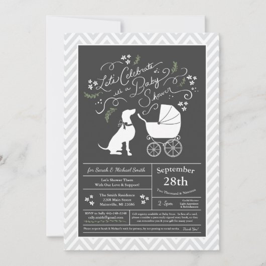Weimaraner Dog Baby shower Geslacht Neutraal Kaart (Voorkant)