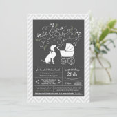 Weimaraner Dog Baby shower Geslacht Neutraal Kaart (Staand voorkant)