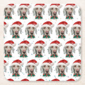 Weimaraner Dog Breed Christmas Stars Kartonnen Onderzetters (Voorkant)