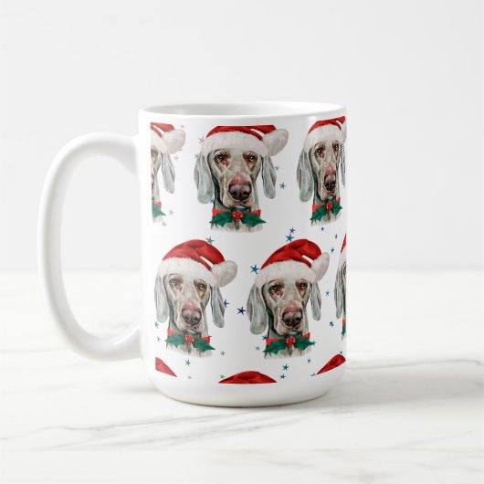 Weimaraner Dog Breed Christmas Stars Koffiemok (Links)