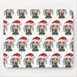 Weimaraner Dog Breed Christmas Stars Muismat