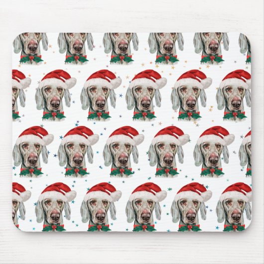Weimaraner Dog Breed Christmas Stars Muismat (Voorkant)