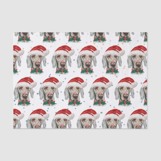 Weimaraner Dog Breed Christmas Stars Tissuepapier (Voorkant)