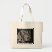 Weimaraner Dog Canvas Bag Grote Tote Bag (Voorkant)