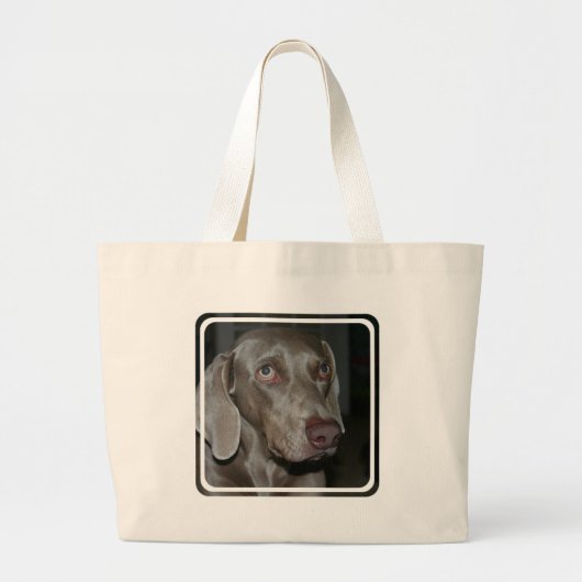 Weimaraner Dog Canvas Bag Grote Tote Bag (Voorkant)
