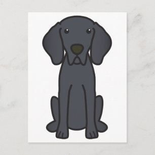 Weimaraner Dog Cartoon Briefkaart