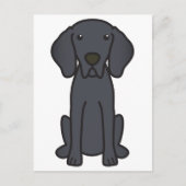 Weimaraner Dog Cartoon Briefkaart (Voorkant)